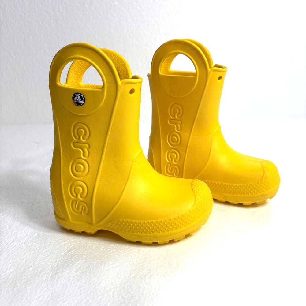 CROCS Kids Yellow Boots